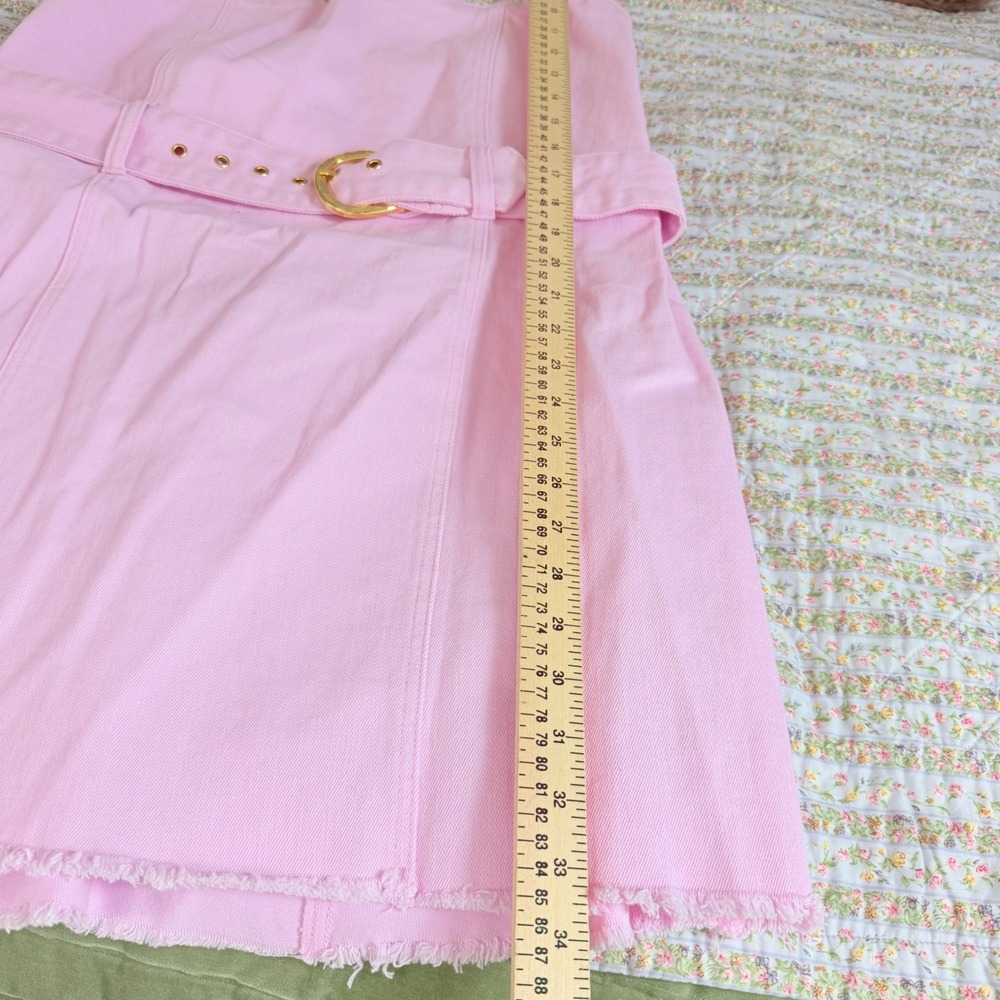 NEW Barbie x Show Me Your Mumu Duncan Halter Dress Pink Denim Mini XXL - Picture 15 of 15